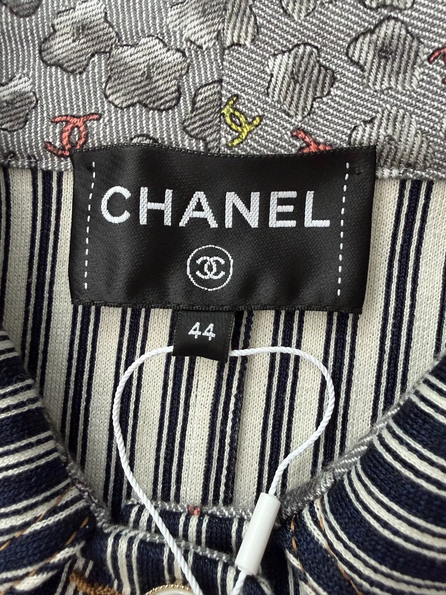 Chanel Chanel Blue White Stripe Shirt Jacket Size US L / EU 52-54 / 3 - 5 Thumbnail