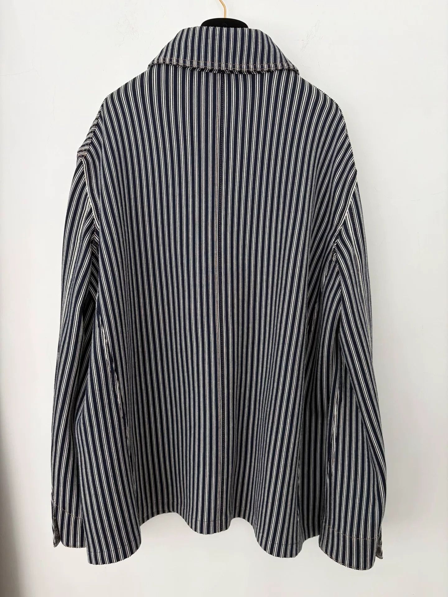 Chanel Chanel Blue White Stripe Shirt Jacket Size US L / EU 52-54 / 3 - 2 Thumbnail