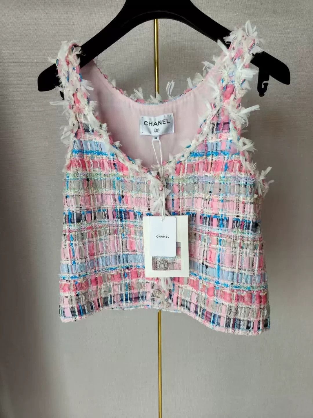 Chanel Chanel Tweed Sleeveless Vest Top Size US S / EU 44-46 / 1 - 3 Thumbnail