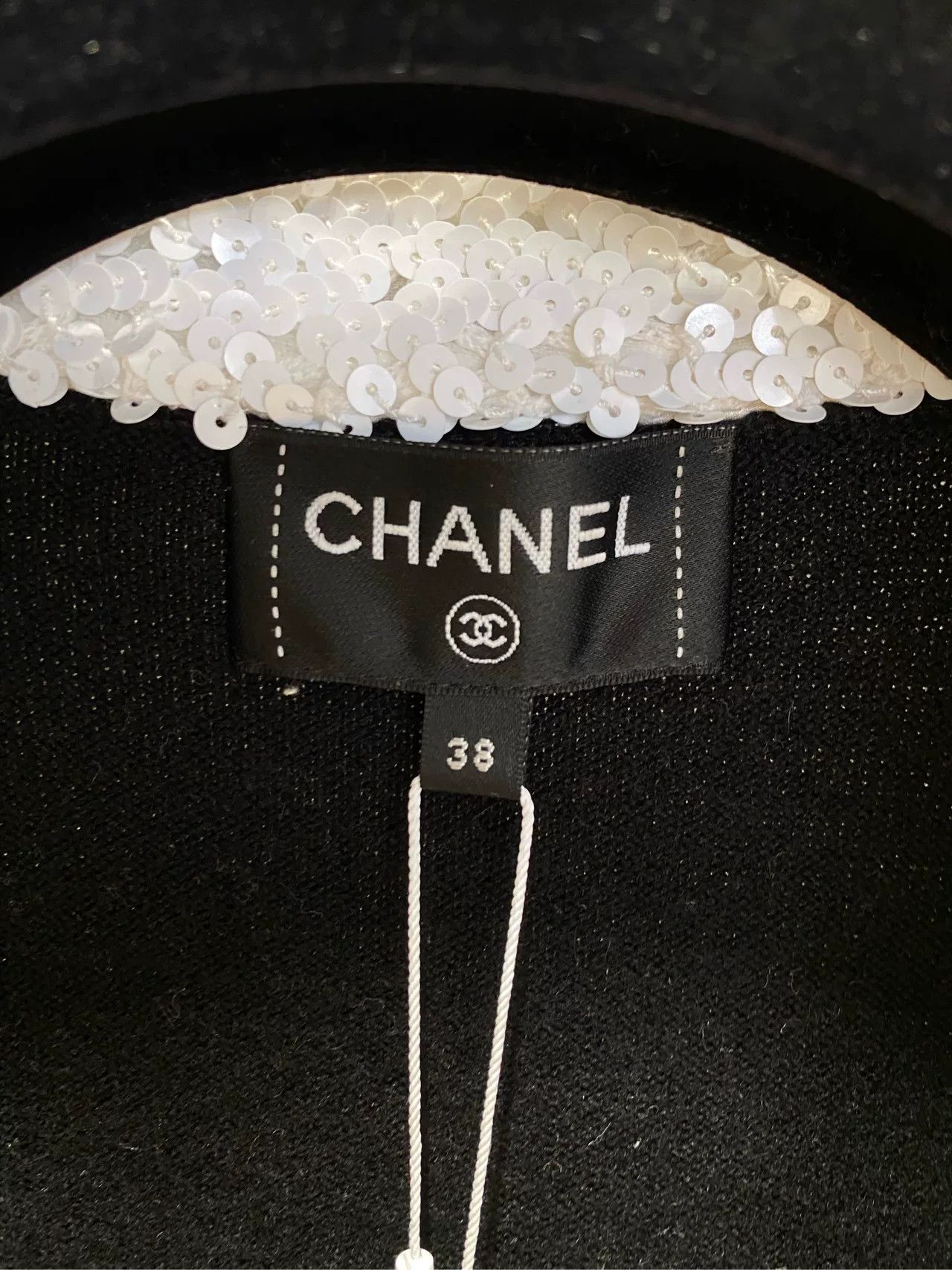 Chanel Chanel 23C Black White Sequin Jacket Size US XS / EU 42 / 0 - 2 Thumbnail