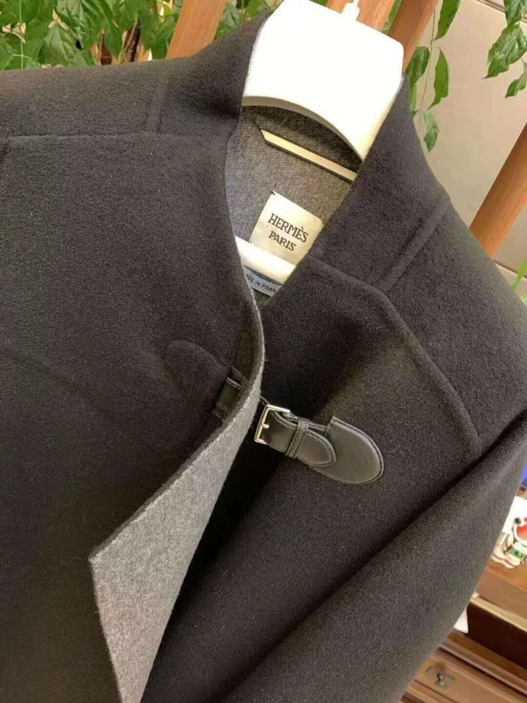 Hermes hermes black and gray cashmere coat Size US S / EU 44-46 / 1 - 4 Thumbnail