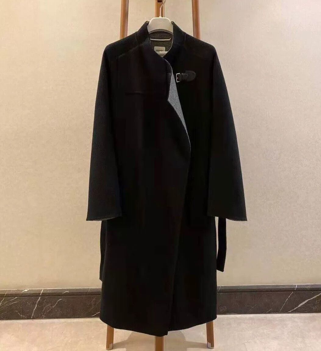 Hermes hermes black and gray cashmere coat Size US S / EU 44-46 / 1 - 3 Thumbnail