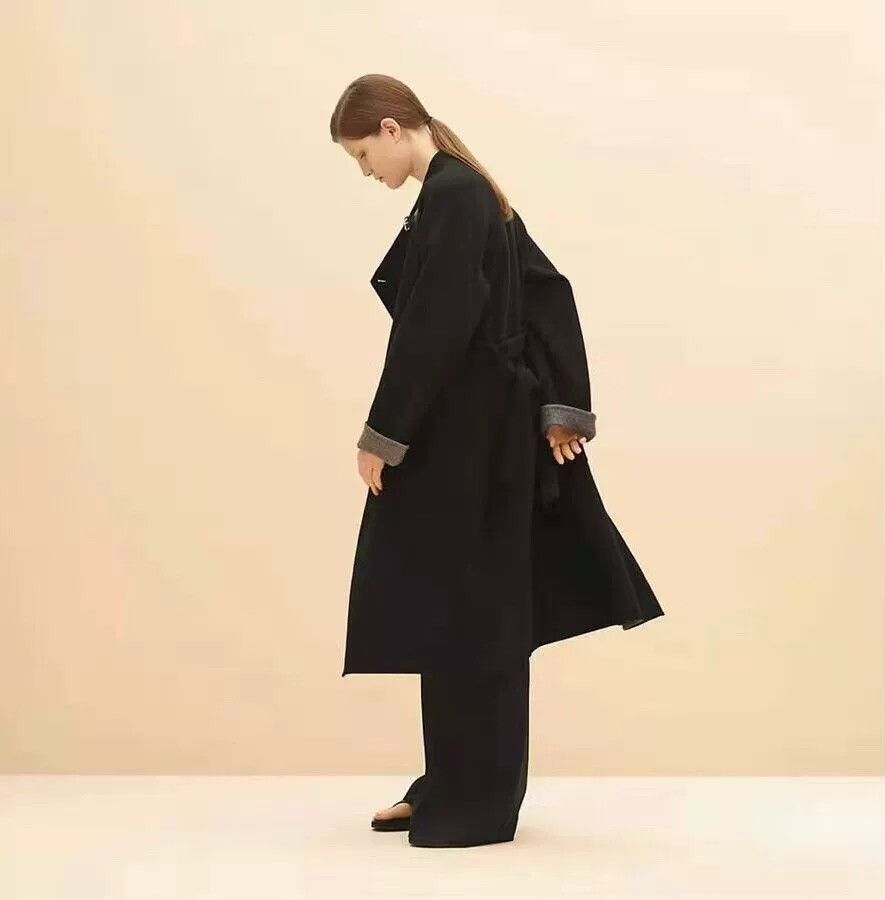Hermes hermes black and gray cashmere coat Size US S / EU 44-46 / 1 - 8 Thumbnail
