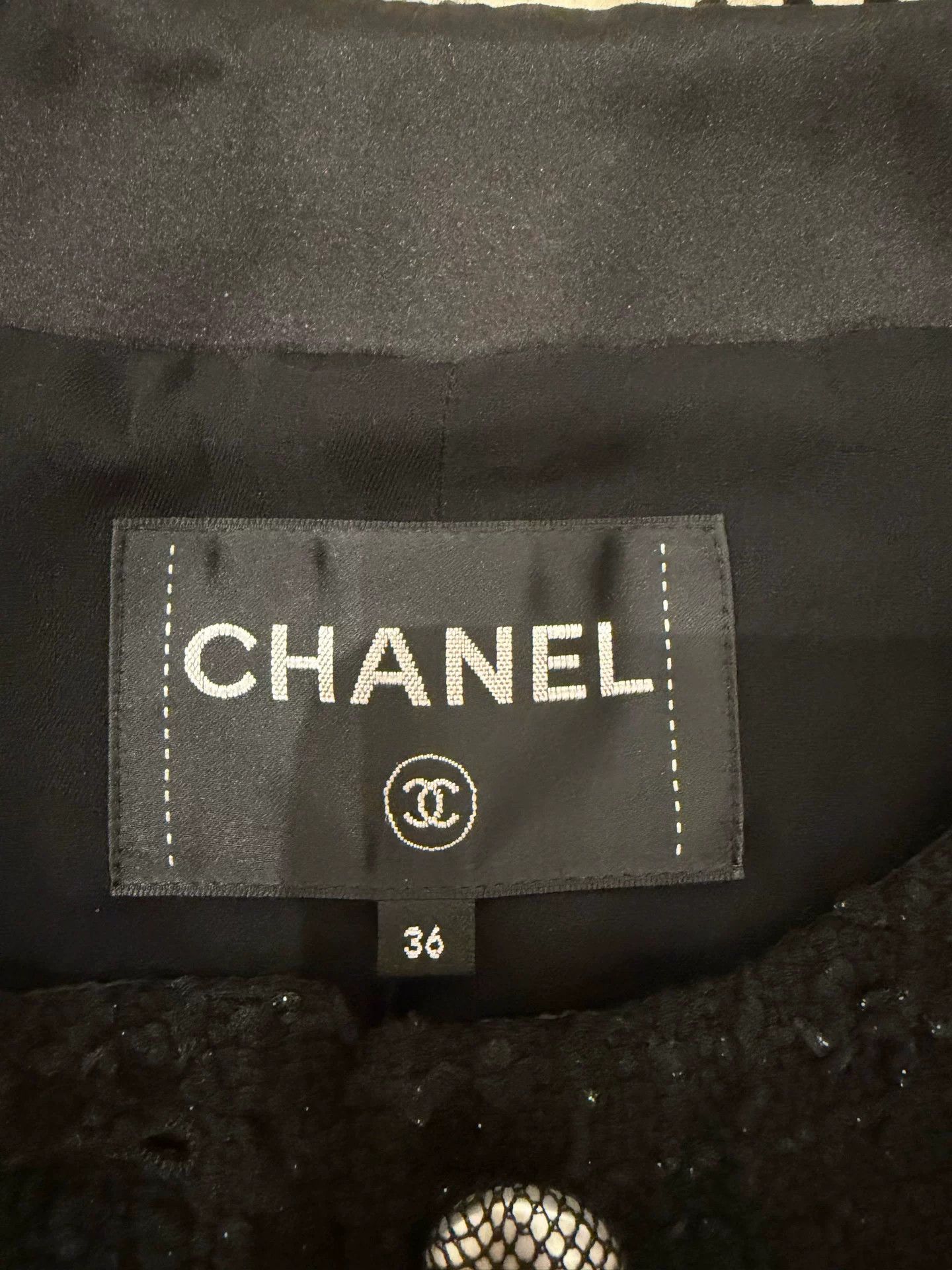 Chanel Chanel 22 Black Shimmer Fake Two-Piece Coat Size US S / EU 44-46 / 1 - 3 Thumbnail