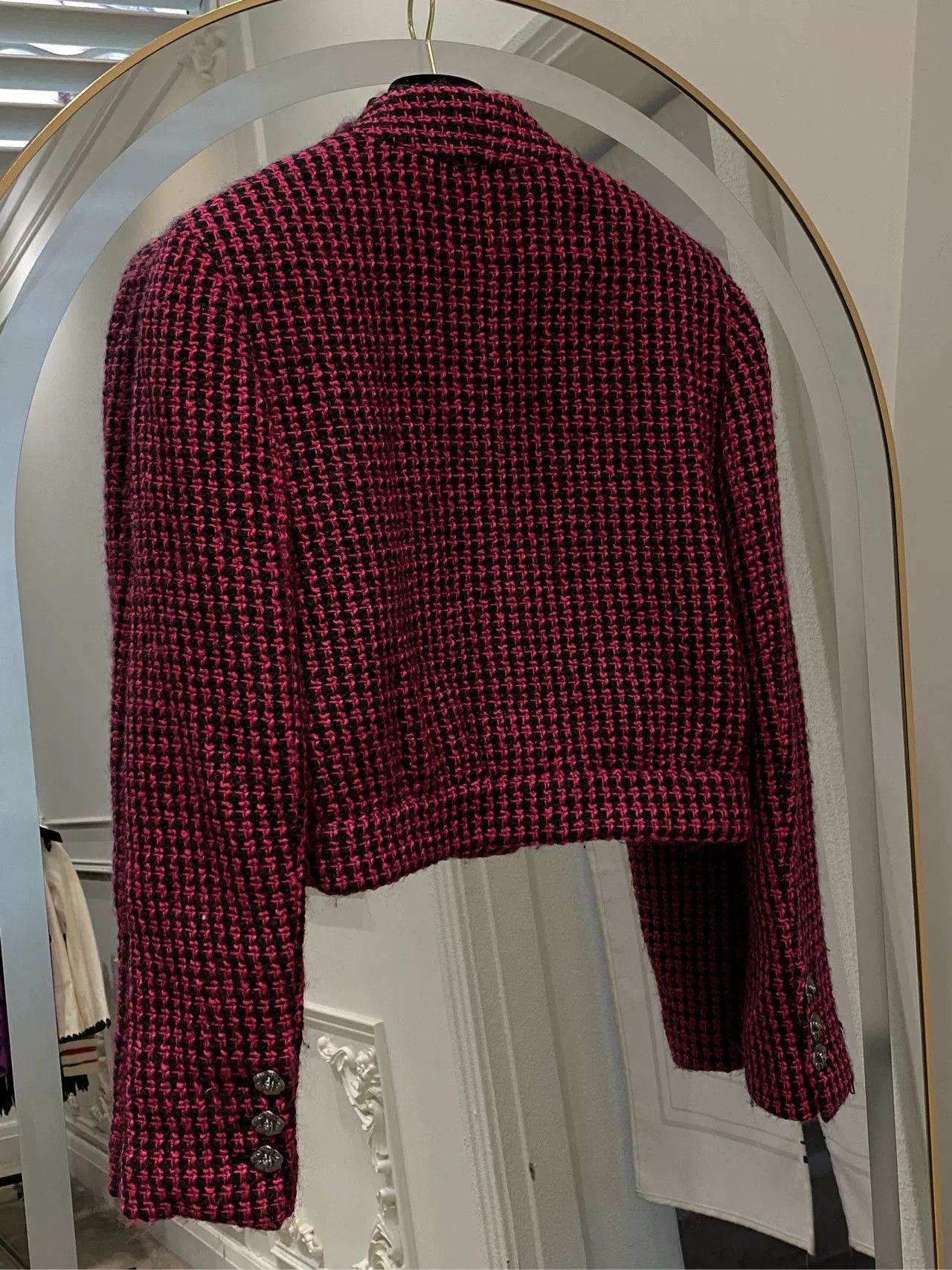 Chanel Chanel 23K Black Red Tweed Jacket Size US M / EU 48-50 / 2 - 3 Thumbnail
