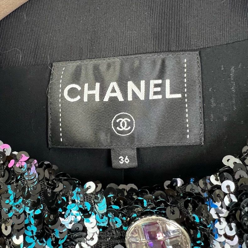 Chanel Chanel 22A Sequin Tweed Jacket Size US S / EU 44-46 / 1 - 7 Thumbnail