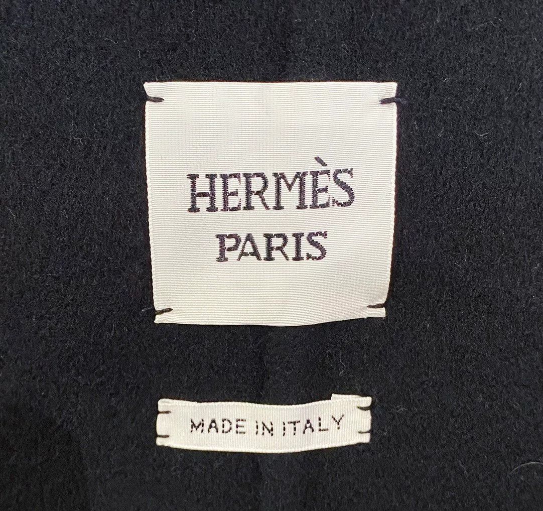 Hermes Hermès Black Cashmere Tie Coat Size US XS / EU 42 / 0 - 5 Thumbnail