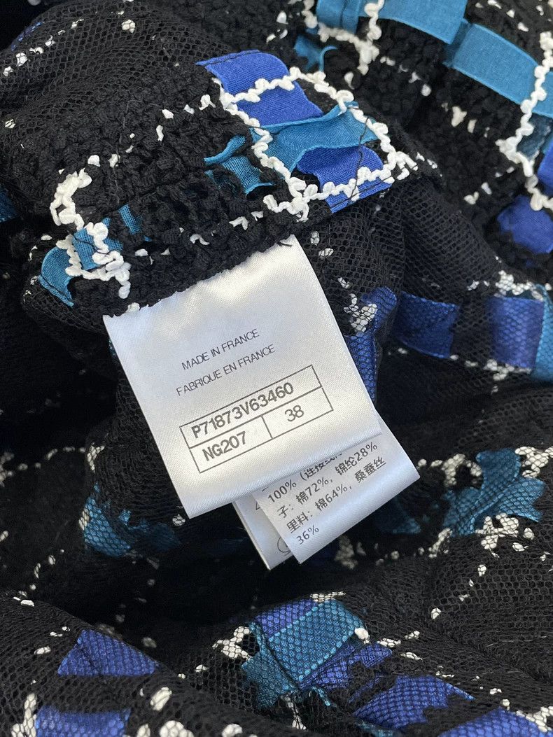 Chanel Chanel 22C Black Blue Plaid Tweed Vest Size US M / EU 48-50 / 2 - 6 Thumbnail