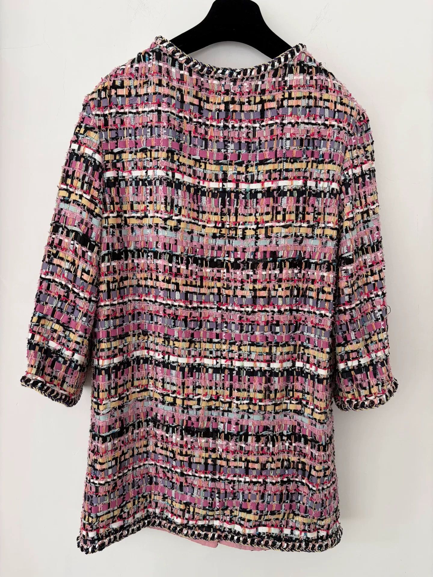 Chanel Chanel Pink Mixed Knit Mid-Length Coat Size US S / EU 44-46 / 1 - 2 Thumbnail