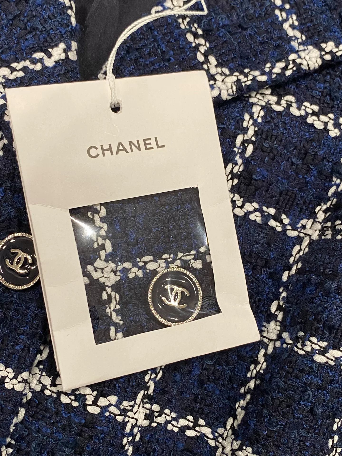 Chanel Chanel 2024 Blue Plaid Lapel Coat Size US XS / EU 42 / 0 - 4 Thumbnail