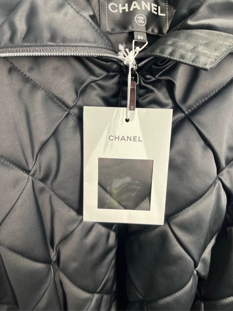 Chanel Chanel Black Logo Collar Jacket W/ Bag Size US S / EU 44-46 / 1 - 5 Thumbnail