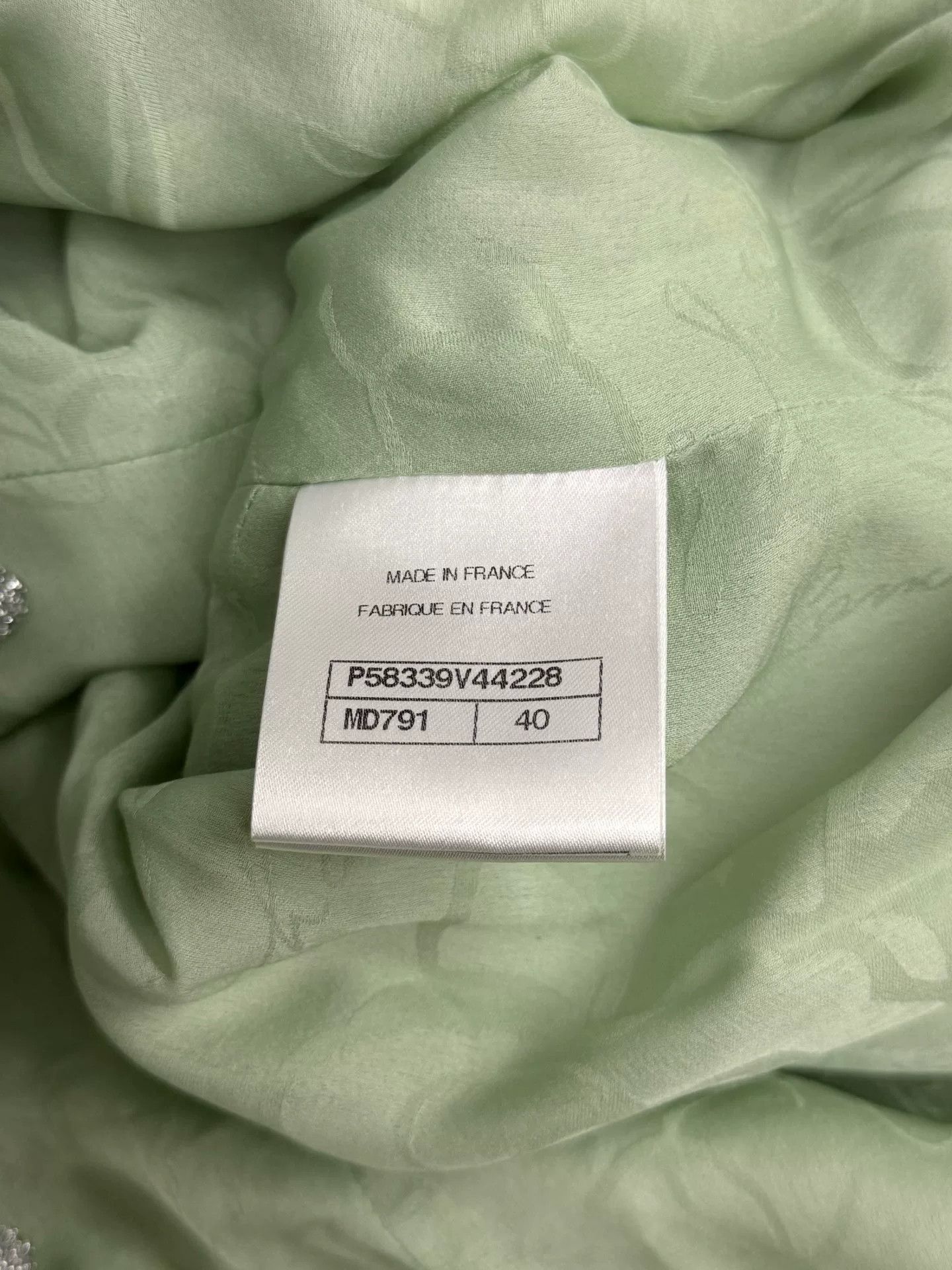 Chanel Chanel Green Silver Trim Four-Pocket Coat Size US M / EU 48-50 / 2 - 5 Thumbnail