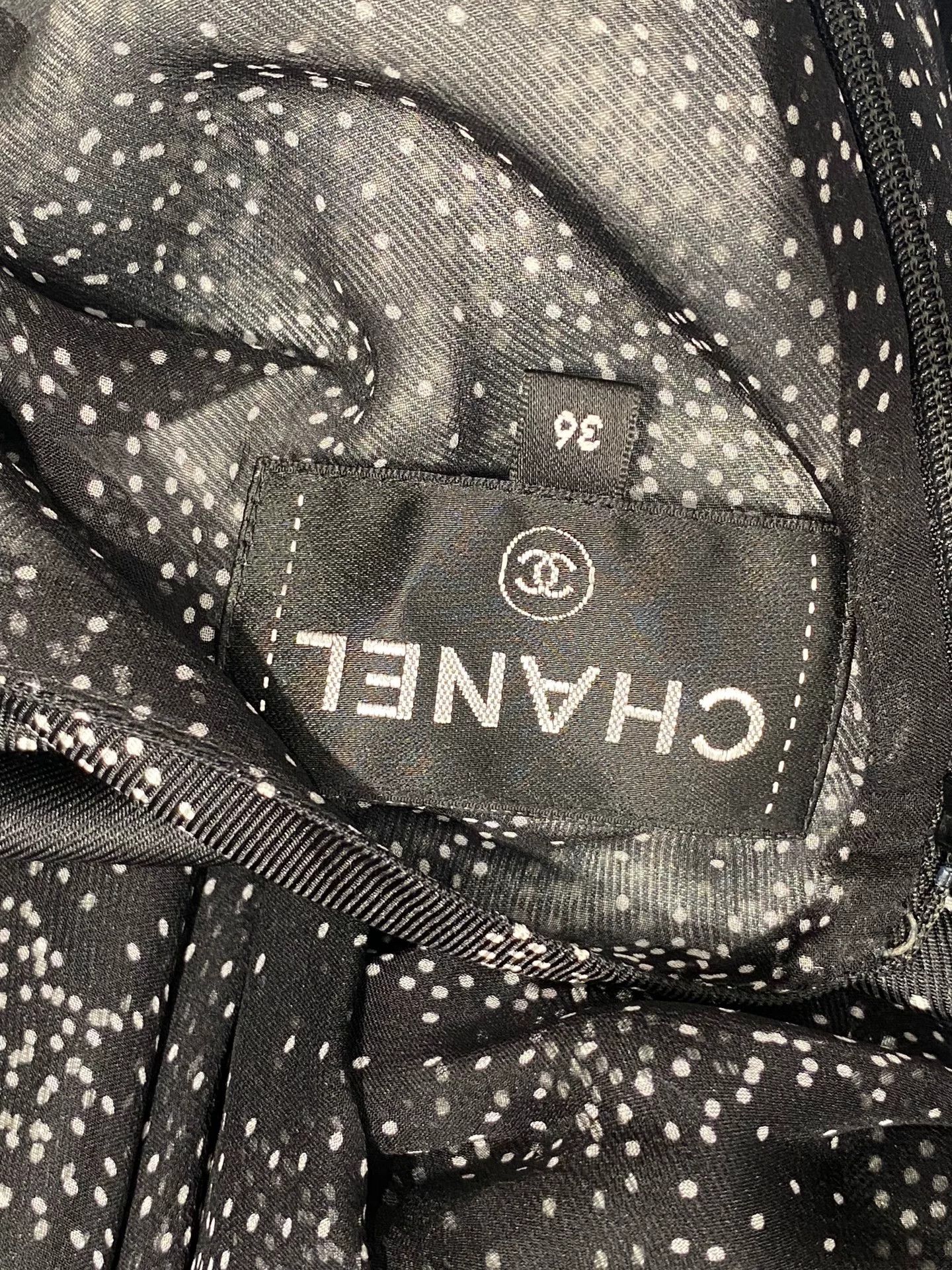 Chanel Chanel 23k Black White Snowflake Dress Size US 36 / EU 52 - 3 Thumbnail