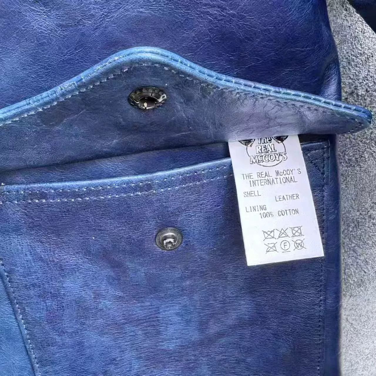 The Real McCoy's THE REAL McCOY'S Indigo Leather Jacket Size US M / EU 48-50 / 2 - 6 Thumbnail