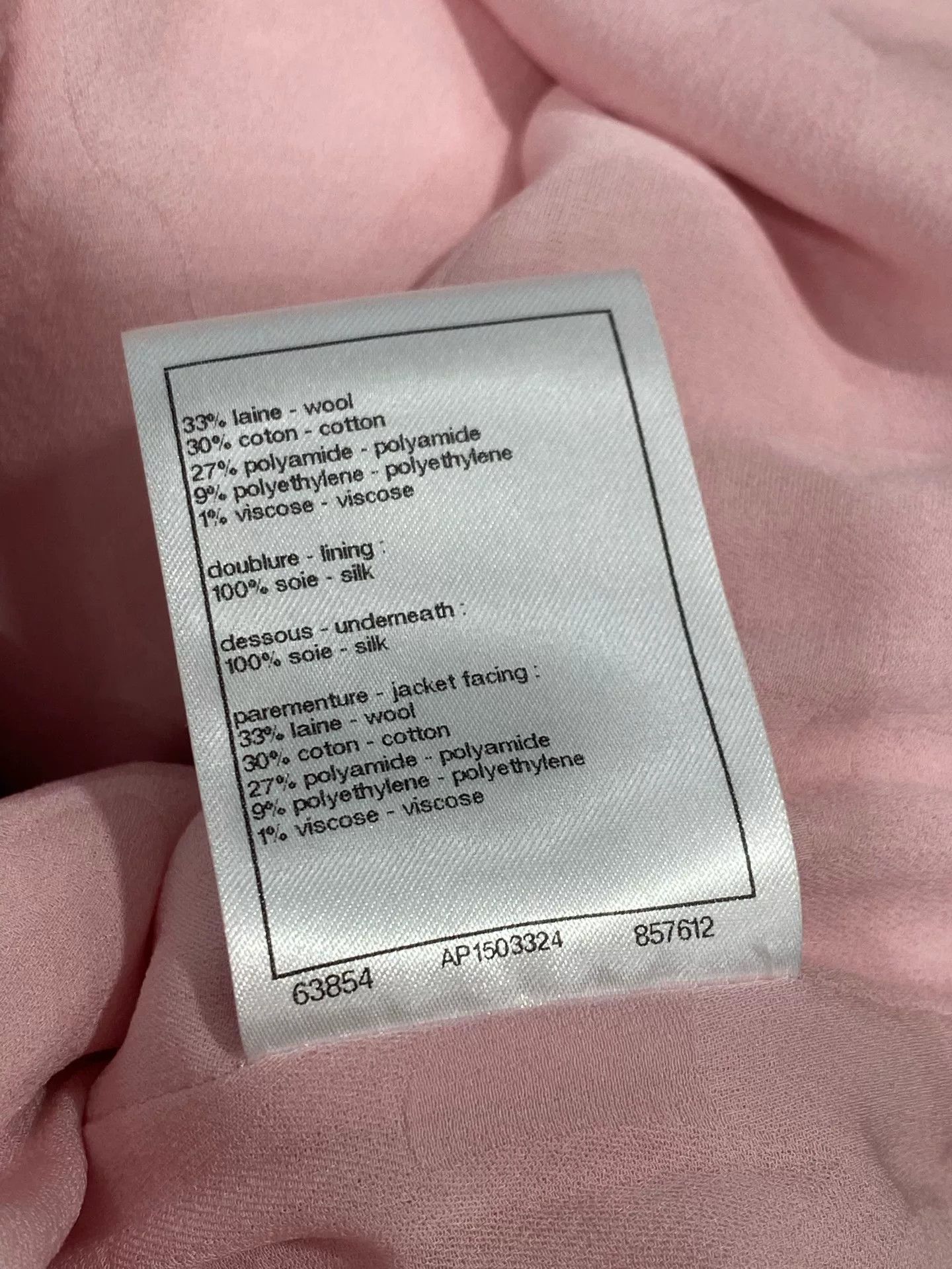 Chanel Chanel Pink Glass Button Jacket FR38 Size US M / EU 48-50 / 2 - 6 Thumbnail