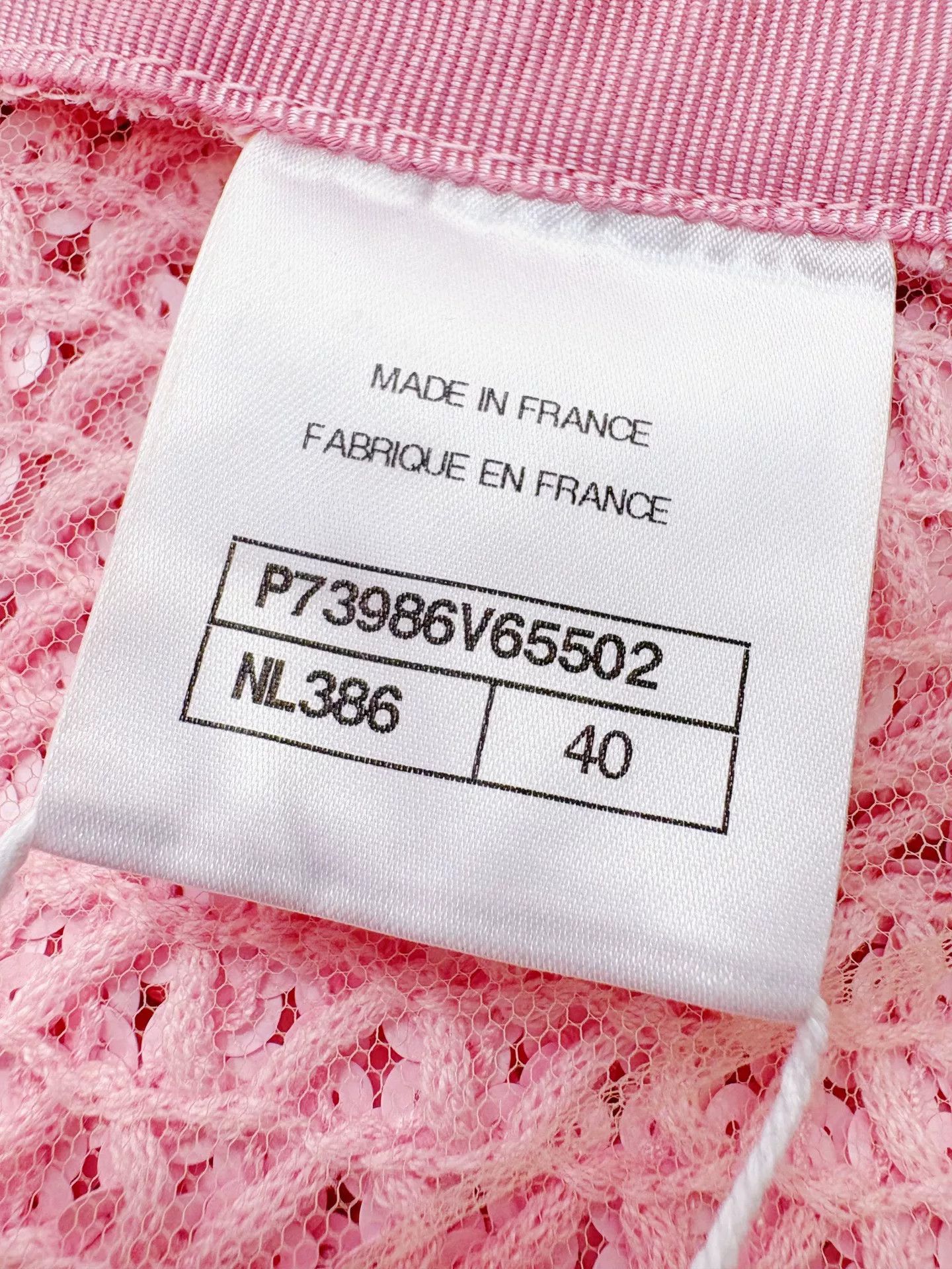 Chanel Chanel 23C Pink Sequin Knit Jacket Size US L / EU 52-54 / 3 - 7 Thumbnail