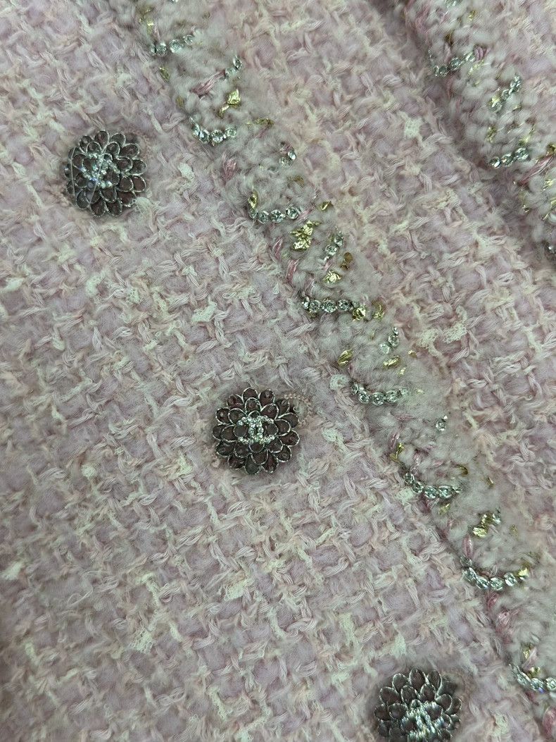 Chanel Chanel 23K Pink Tweed Jacket With Diamonds Size US M / EU 48-50 / 2 - 3 Thumbnail
