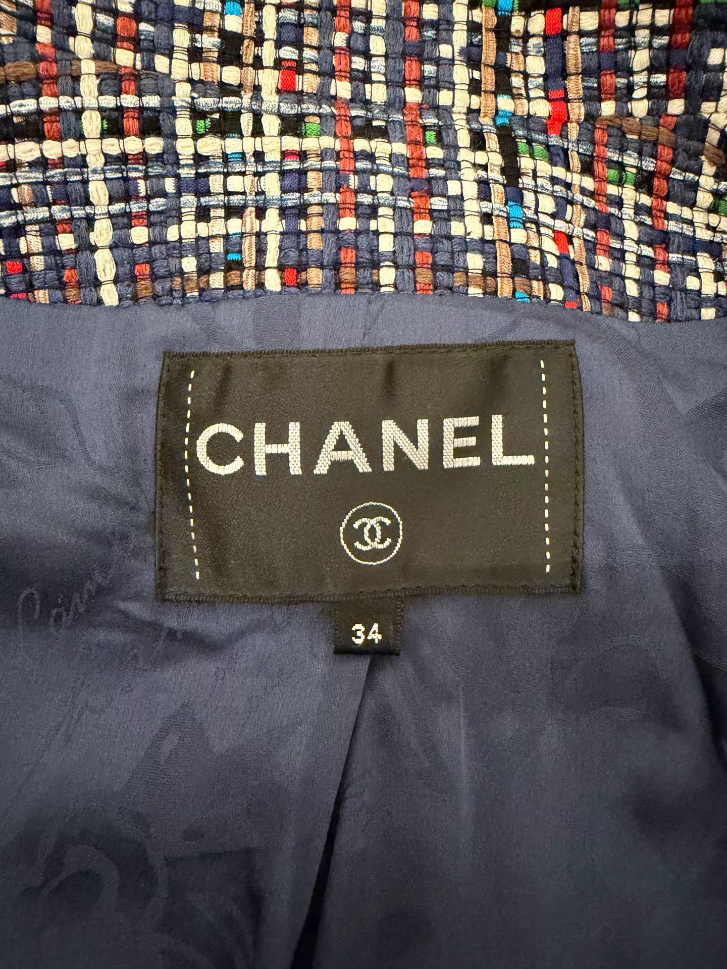 Chanel Chanel Long Tweed Pearl Coat Size US XS / EU 42 / 0 - 3 Thumbnail