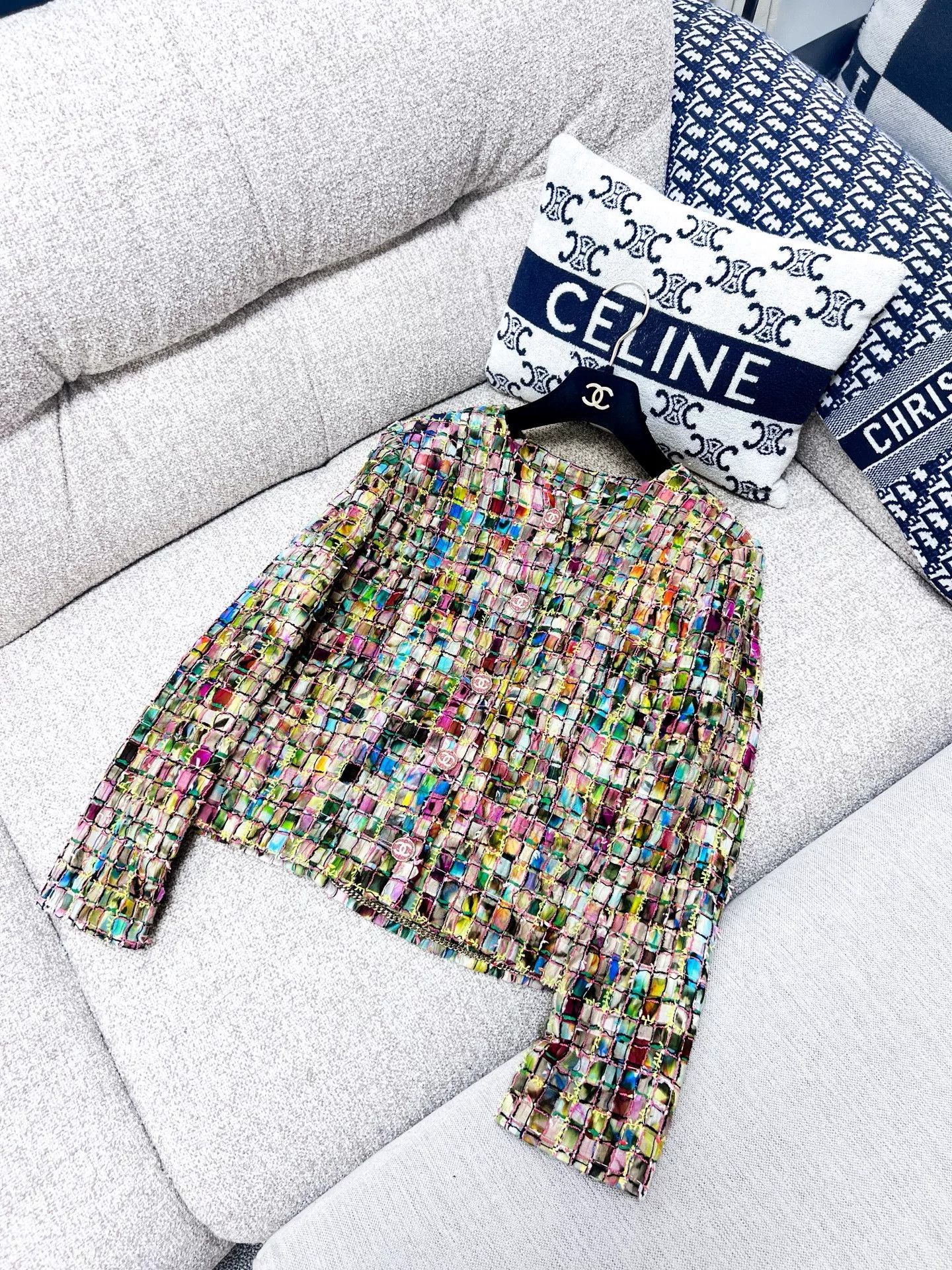 Chanel Chanel 21P Tweed Jacket Multi Color Size US S / EU 44-46 / 1 - 4 Thumbnail