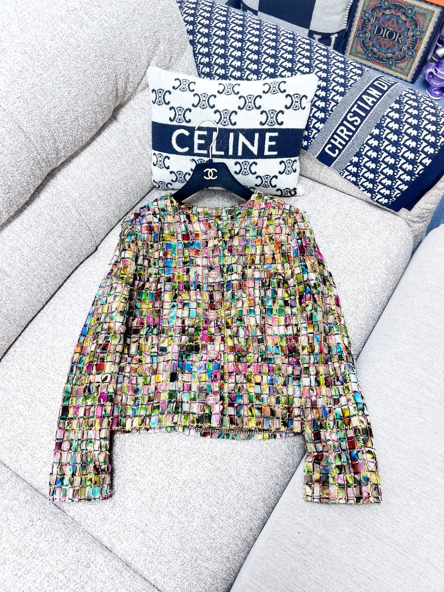 Chanel Chanel 21P Tweed Jacket Multi Color Size US S / EU 44-46 / 1 - 2 Thumbnail