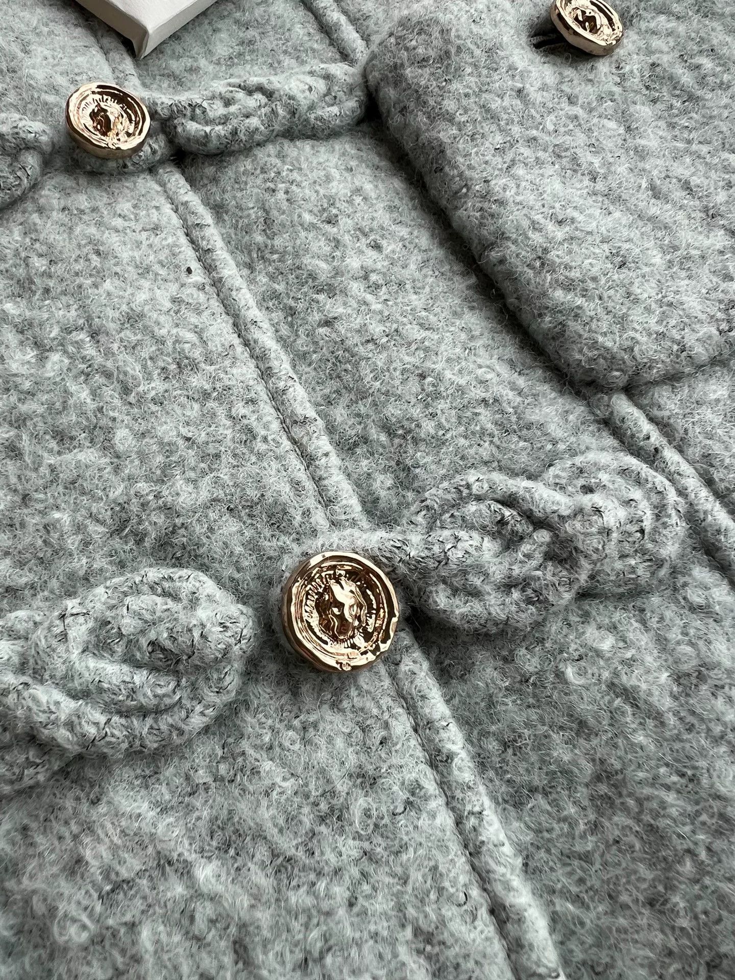 Chanel Chanel 25A Gray Hooded Coat with Frog Buttons Size US M / EU 48-50 / 2 - 6 Thumbnail
