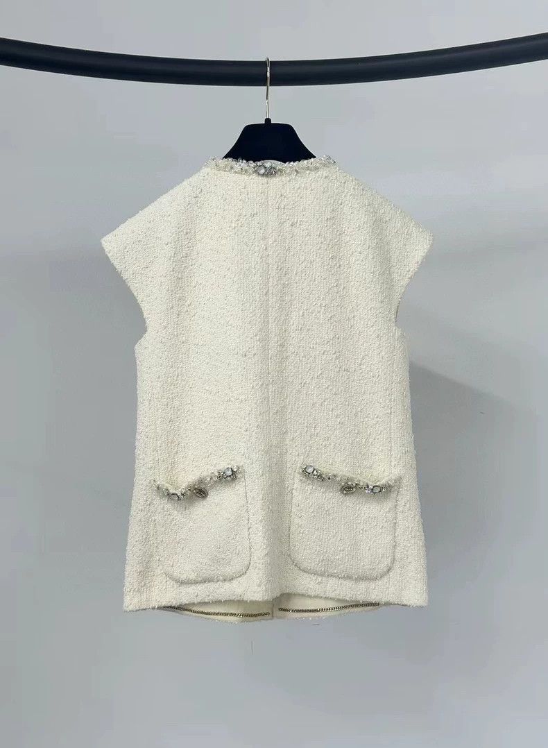 Chanel Chanel Equestrian Beaded White Vest Size US S / EU 44-46 / 1 - 2 Thumbnail