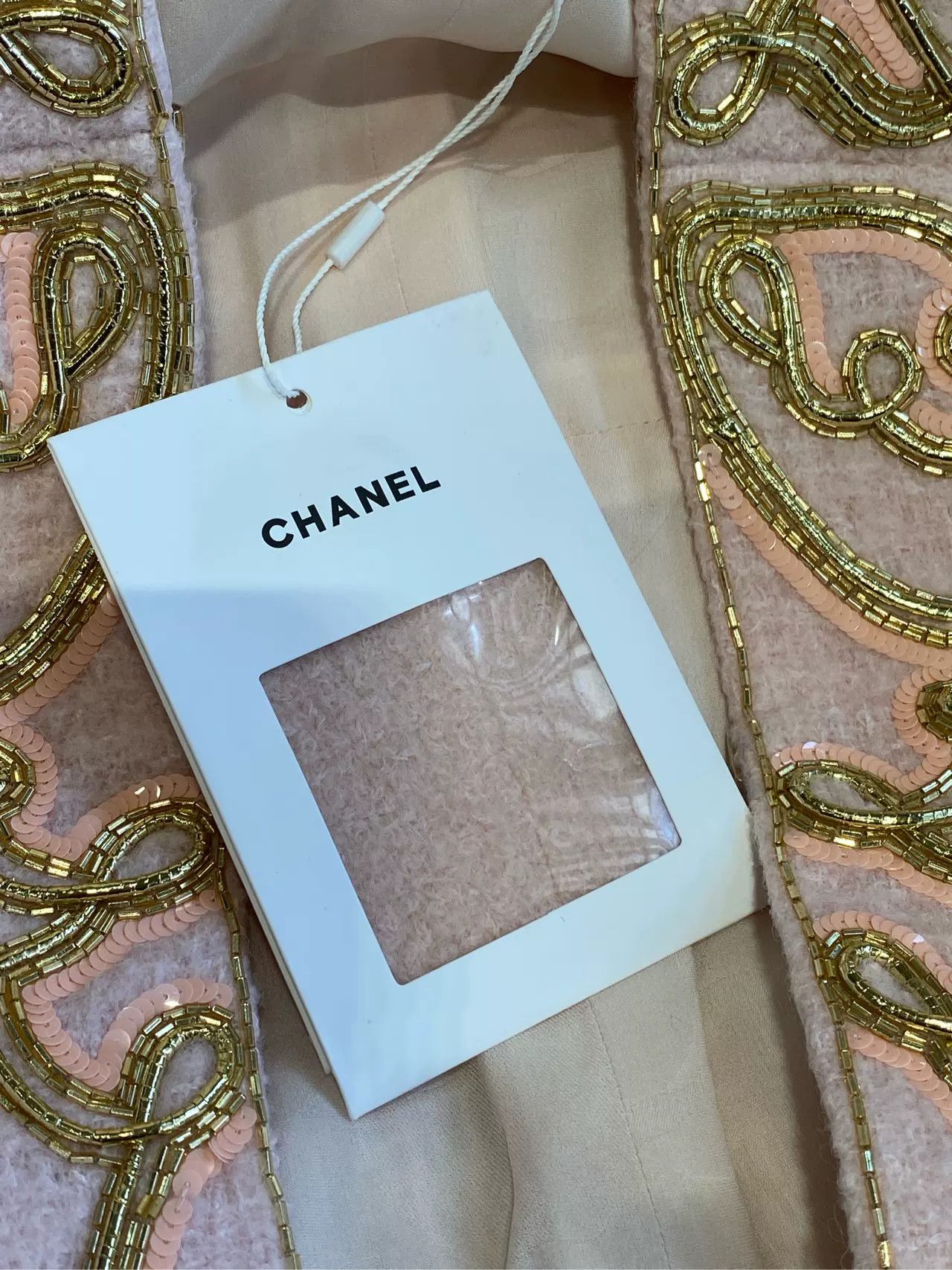 Chanel 21 Castle Series Pink Embroidered Coat