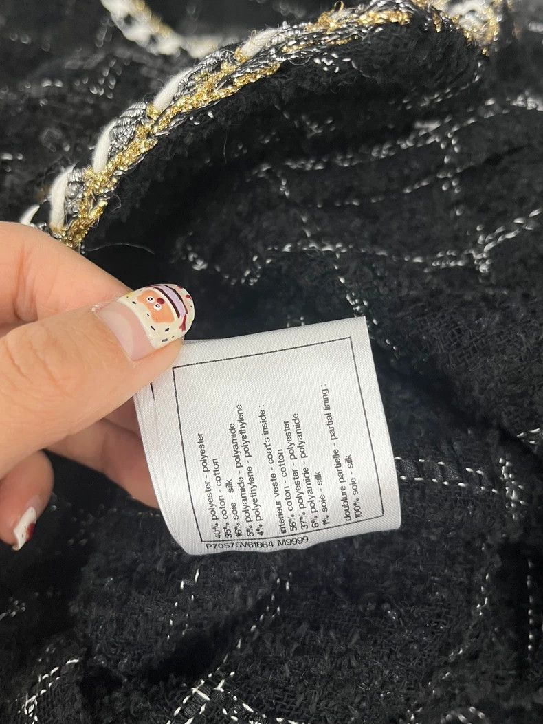 Chanel Chanel Black Sequin Embellished Jacket Size US M / EU 48-50 / 2 - 7 Thumbnail