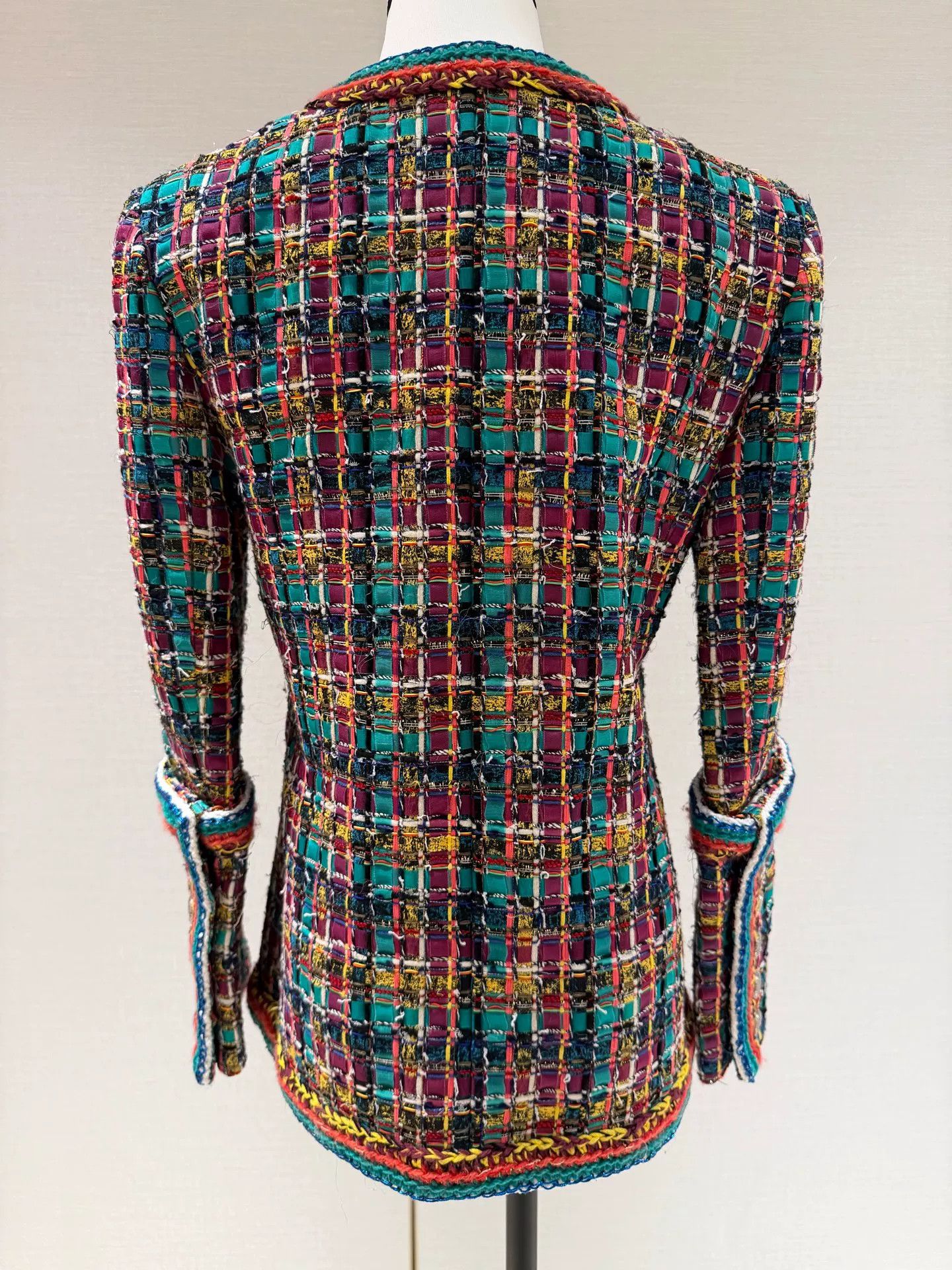 Chanel Chanel Colorful Mosaic Knit Jacket Size US S / EU 44-46 / 1 - 2 Thumbnail