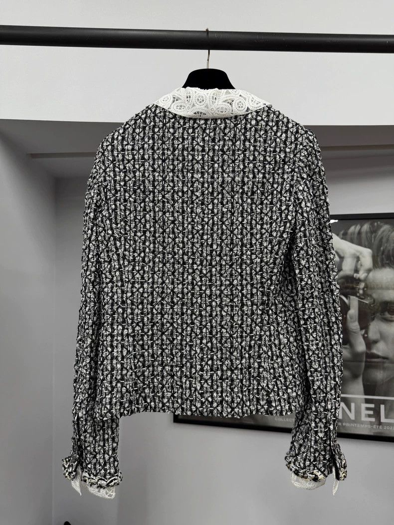 Chanel Chanel Beaded Lace Trim Jacket Size US M / EU 48-50 / 2 - 4 Thumbnail