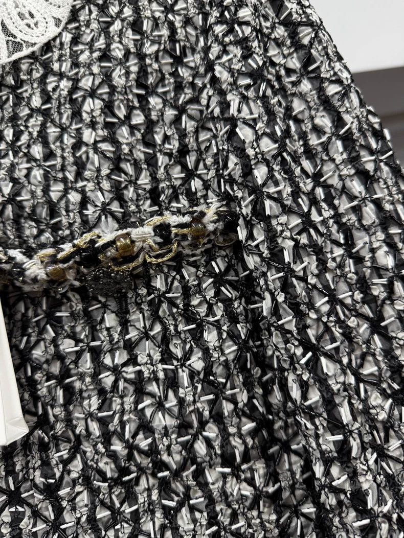 Chanel Chanel Beaded Lace Trim Jacket Size US M / EU 48-50 / 2 - 2 Thumbnail