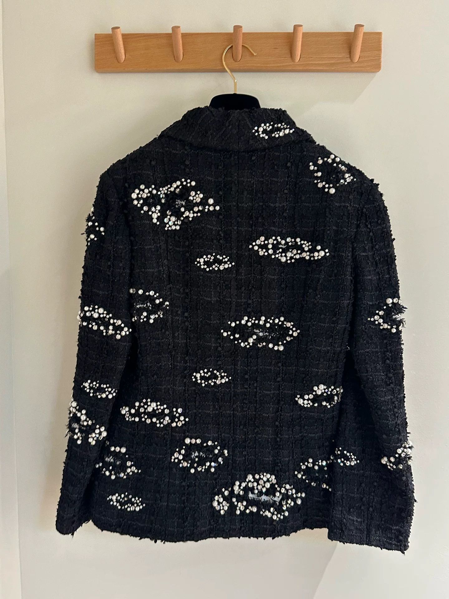 Chanel Chanel 2022 Black Pearl Crystal Jacket Size US XS / EU 42 / 0 - 2 Thumbnail