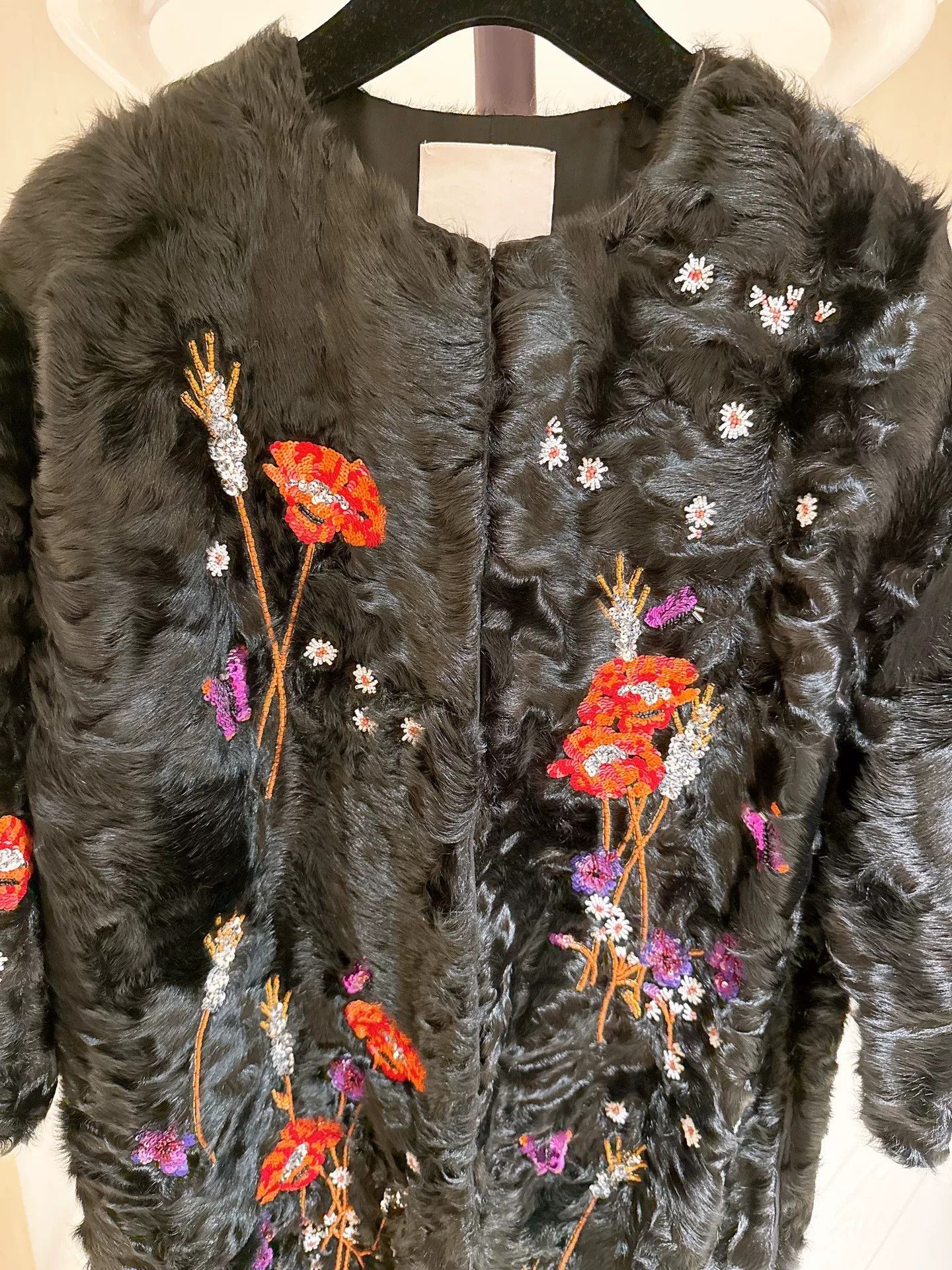 Valentino Valentino Embellished Lamb Fur Coat Size US L / EU 52-54 / 3 - 2 Thumbnail