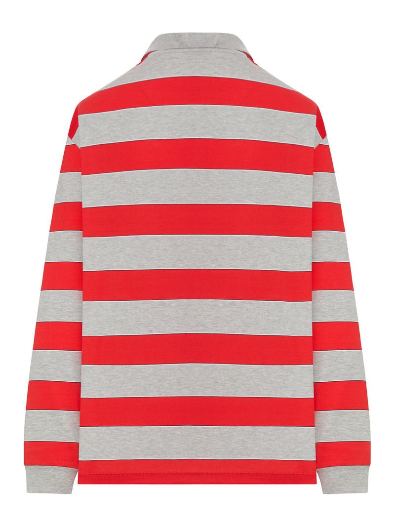 Miu Miu STRIPED COTTON JERSEY POLO SHIRT WITH LOGO PATCH Size S / US 4 / IT 40 - 6 Thumbnail
