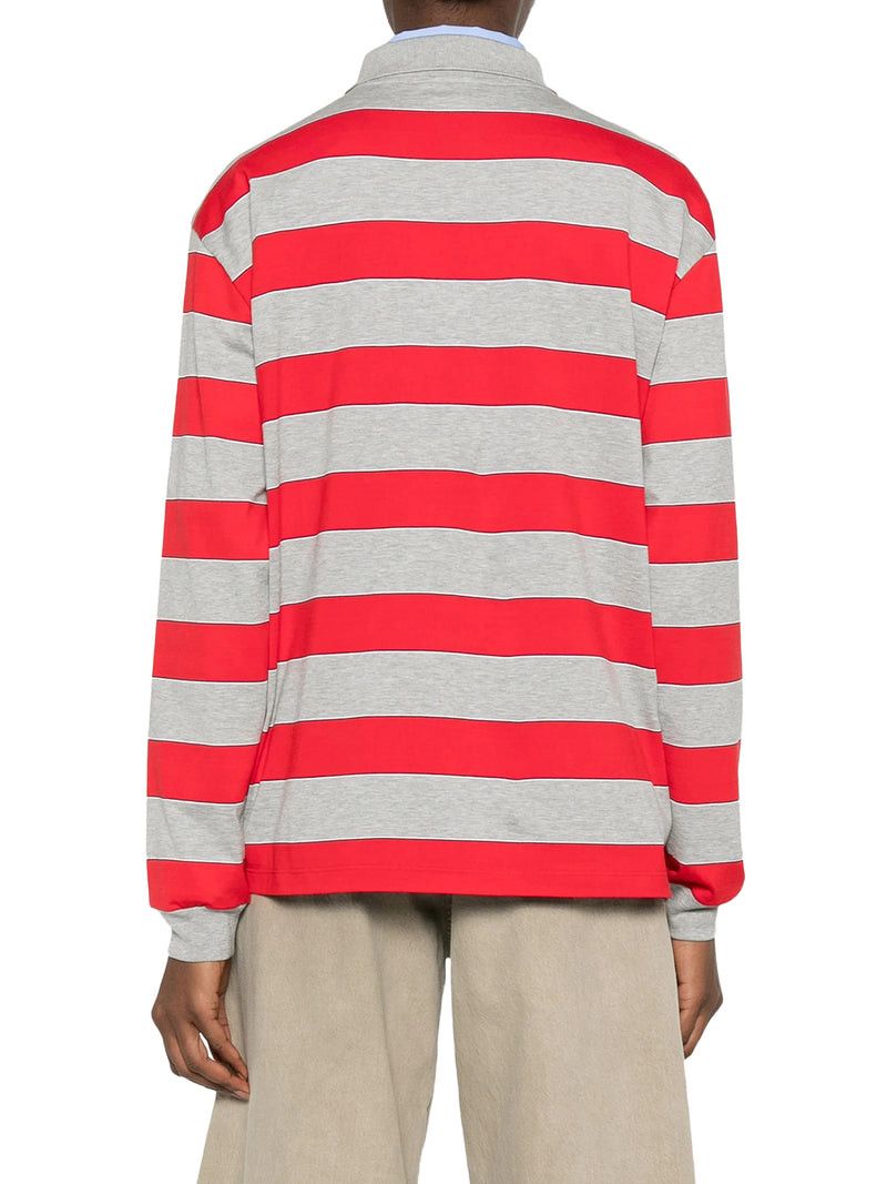 Miu Miu STRIPED COTTON JERSEY POLO SHIRT WITH LOGO PATCH Size S / US 4 / IT 40 - 4 Thumbnail