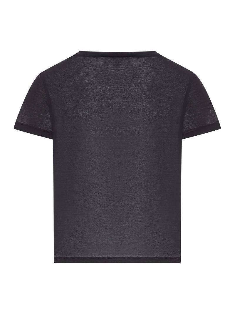 Miu Miu COTTON JERSEY T-SHIRT WITH EMBROIDERY Size S / US 4 / IT 40 - 2 Thumbnail