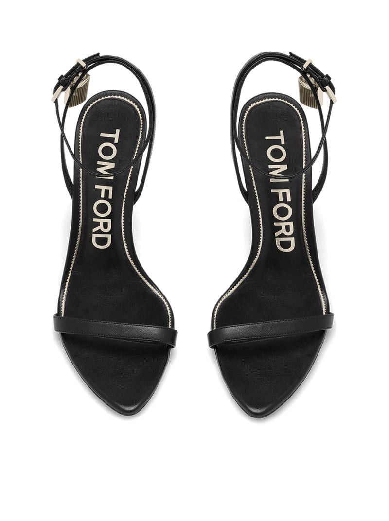 Tom Ford POINTED-TOE SANDAL WITH PADLOCK IN POLISHED LEATHER Size US 6.5 / IT 36.5 - 5 Thumbnail