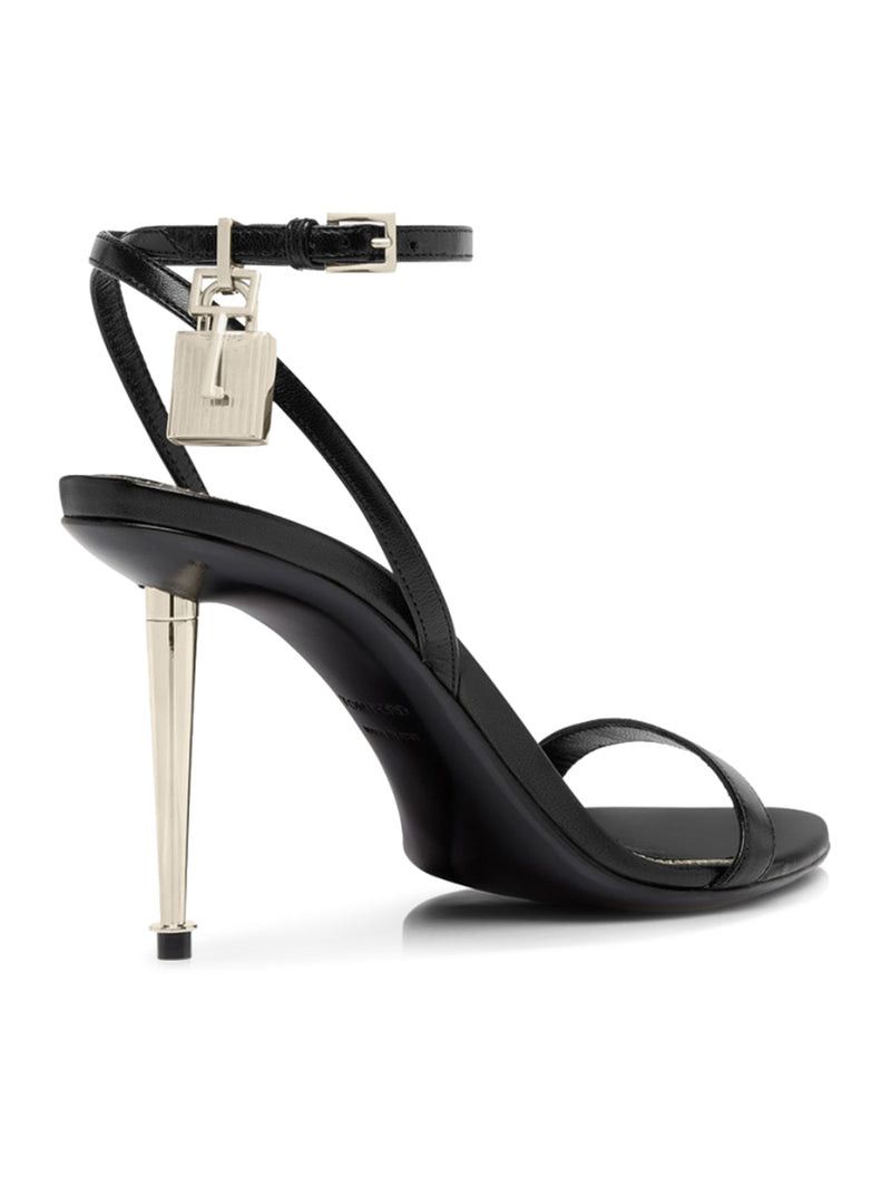 Tom Ford POINTED-TOE SANDAL WITH PADLOCK IN POLISHED LEATHER Size US 8 / IT 38 - 4 Thumbnail