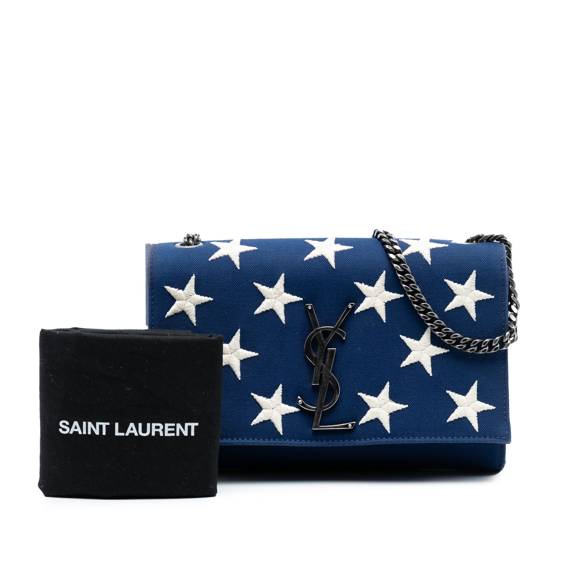 Yves Saint Laurent Yves Saint Laurent Small Star Embroidered Canvas Monogram Kate Crossbody Size ONE SIZE - 8 Thumbnail