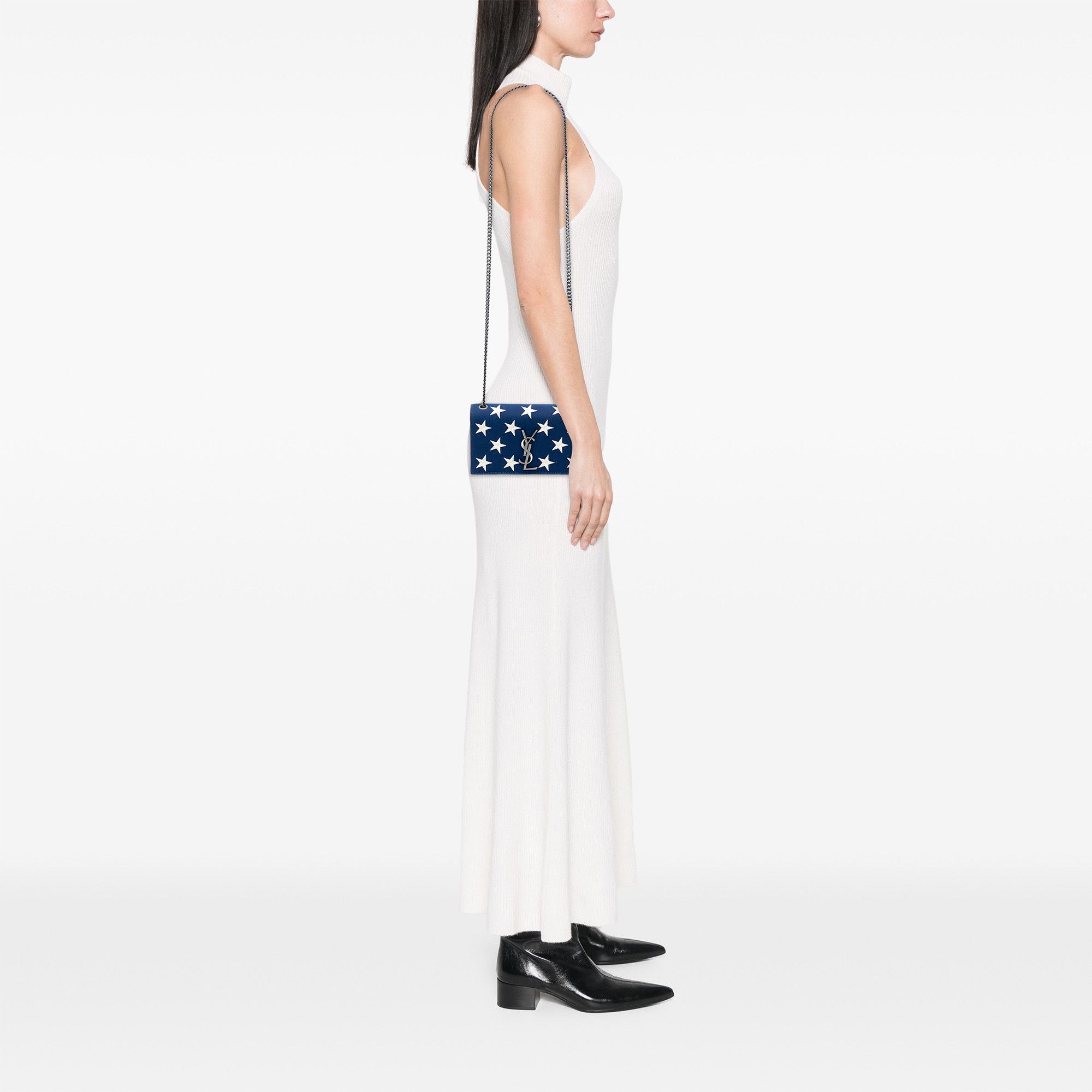 Yves Saint Laurent Yves Saint Laurent Small Star Embroidered Canvas Monogram Kate Crossbody Size ONE SIZE - 7 Thumbnail