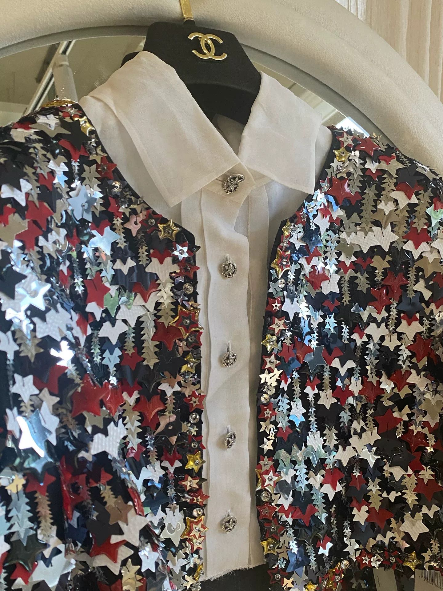 Chanel Chanel Dallas Star Sequin Jacket FR40 Size US XL / EU 56 / 4 - 2 Thumbnail