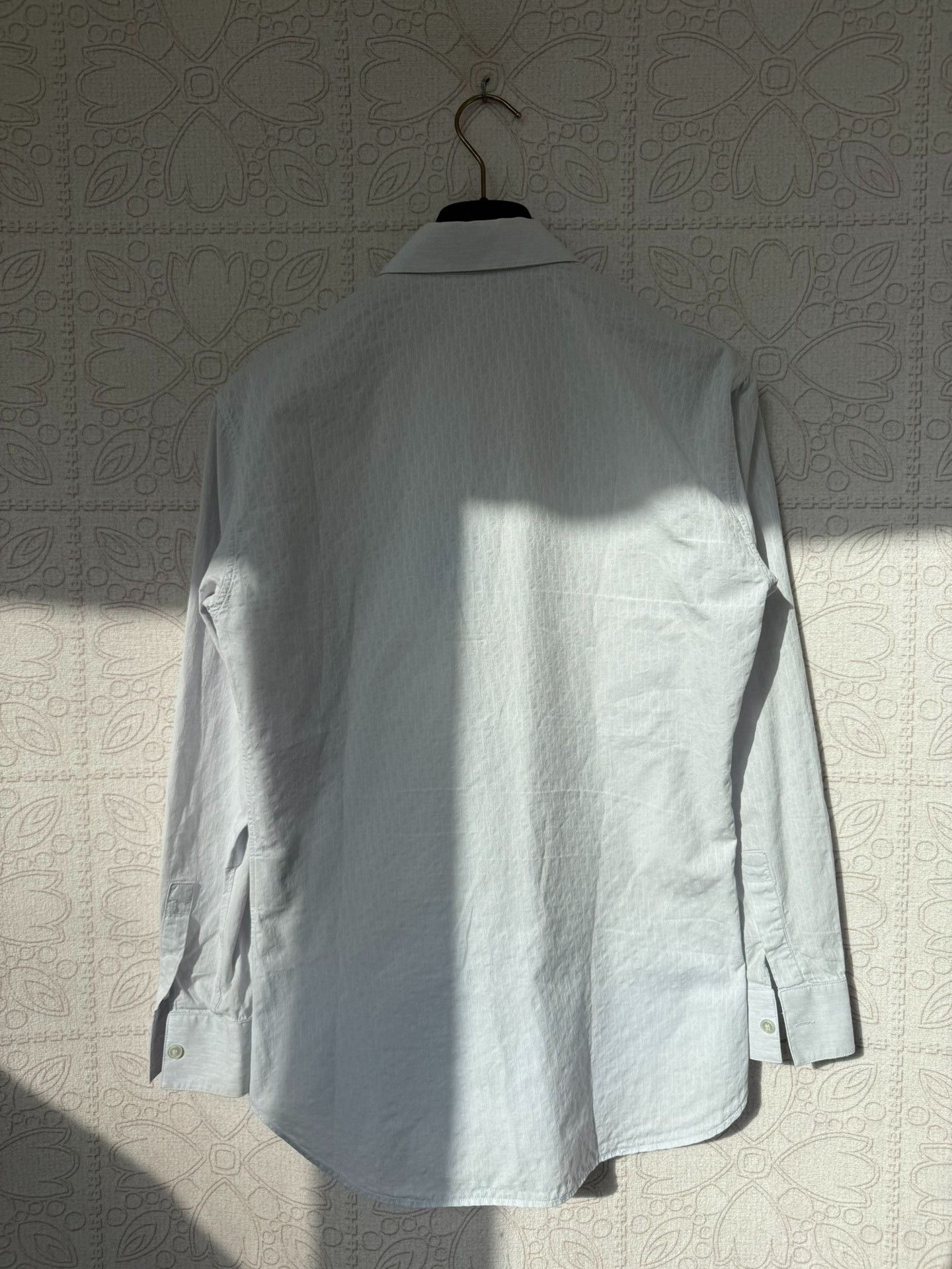 Dior Dior Light Blue Patterned Long Sleeve Shirt Size US M / EU 48-50 / 2 - 2 Thumbnail