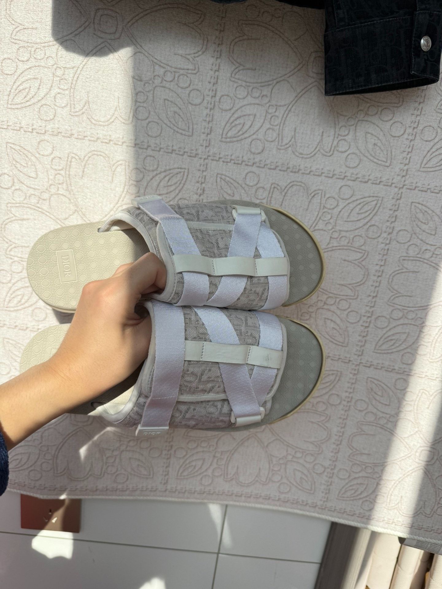 Dior dior alpha printed slide sandals size 44 Size US 10 / EU 43 - 3 Thumbnail