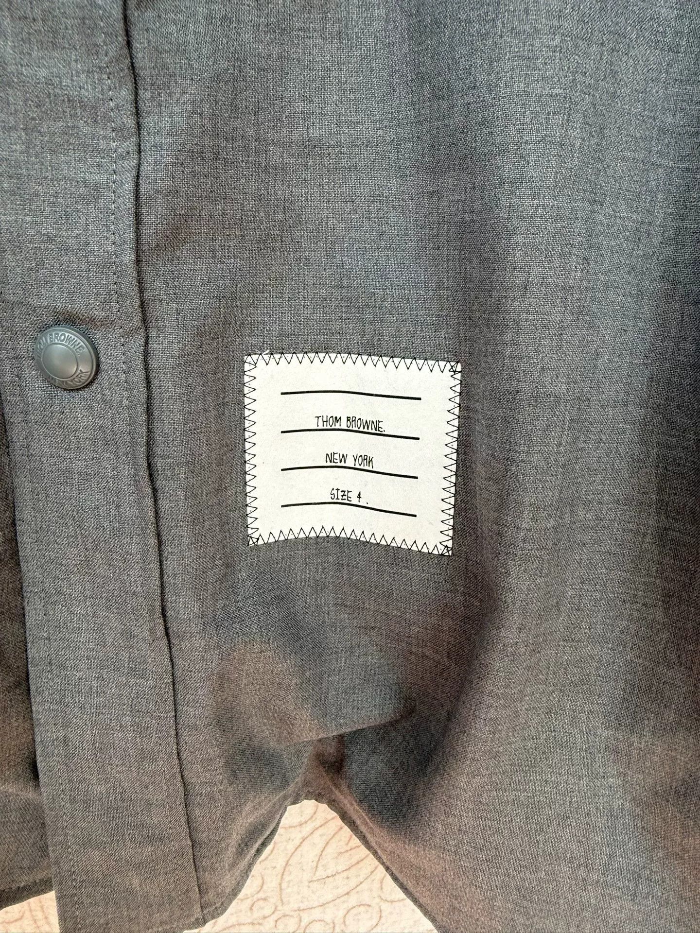 Thom Browne thom browne four-bar wool shirt jacket Size US M / EU 48-50 / 2 - 3 Thumbnail