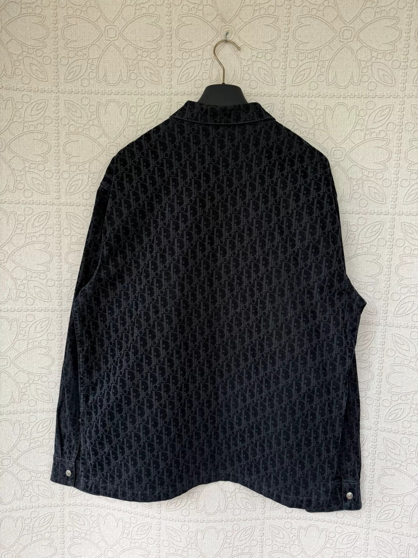 Dior black velvet printed denim shirt size 54 Size US XXL / EU 58 / 5 - 2 Thumbnail