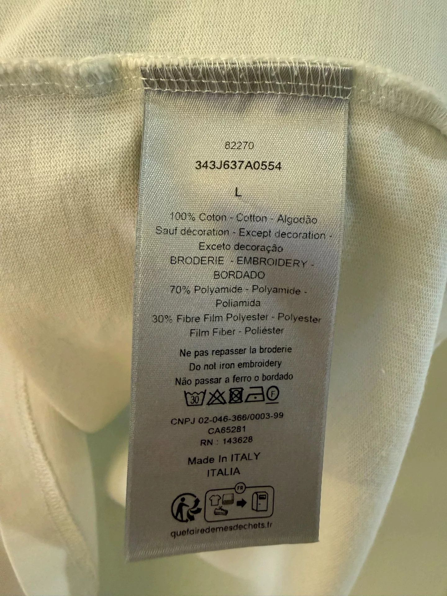 Dior Dior Embroidered Short Sleeve T-Shirt Size L Size L / US 10 / IT 46 - 3 Thumbnail