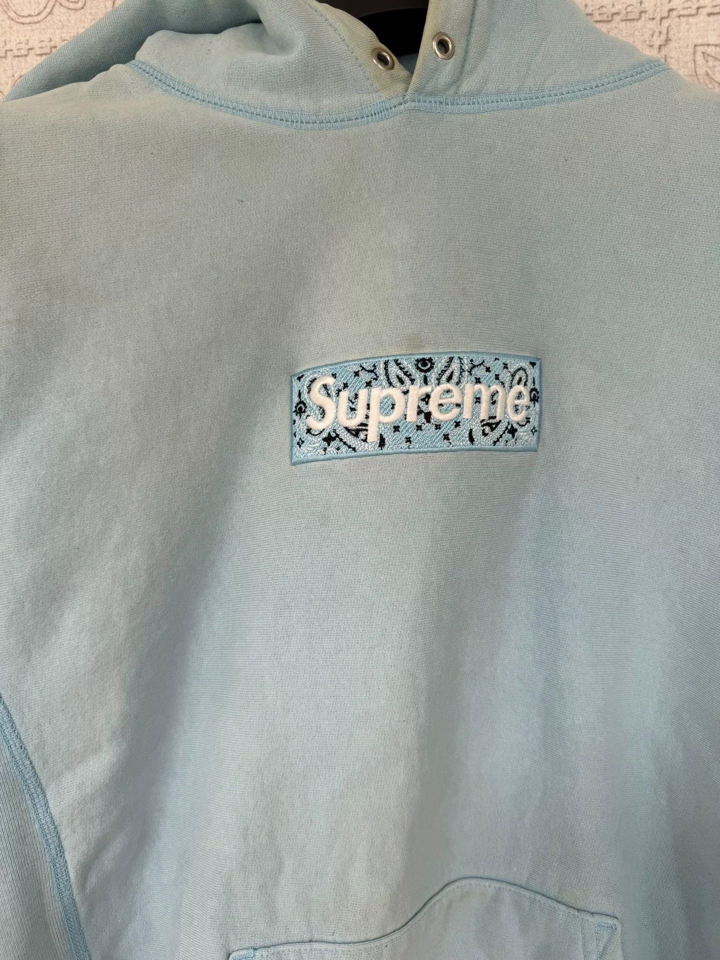 Supreme supreme box logo hoodie in light blue Size US M / EU 48-50 / 2 - 3 Thumbnail