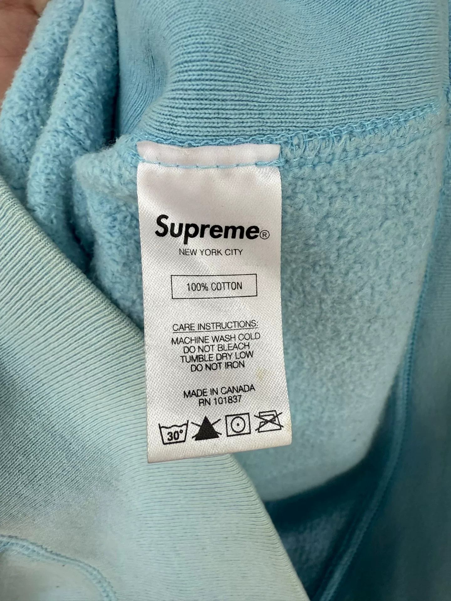 Supreme supreme box logo hoodie in light blue Size US M / EU 48-50 / 2 - 4 Thumbnail