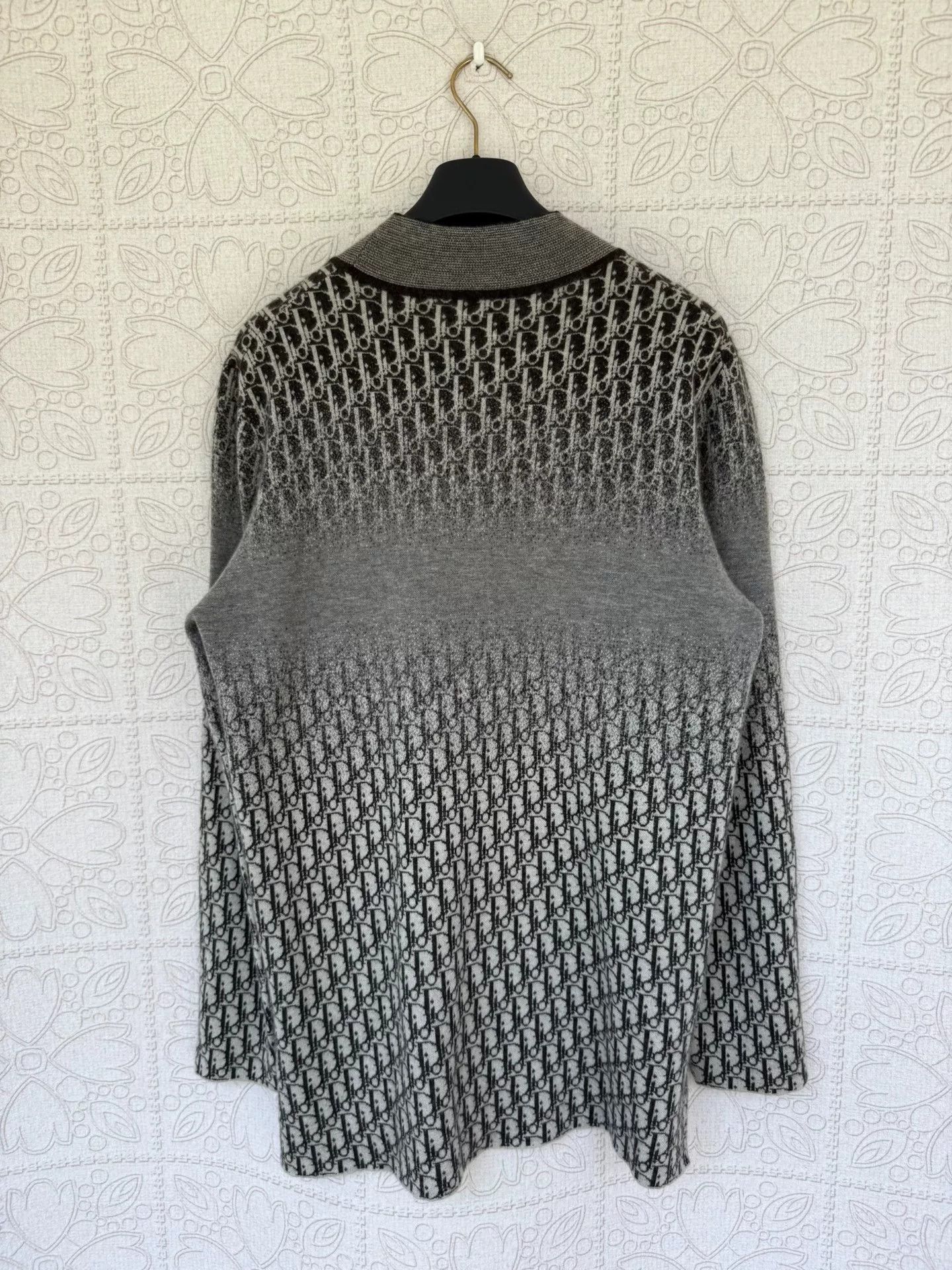 Dior dior printed cashmere sweater in gray Size XL / US 12-14 / IT 48-50 - 2 Thumbnail