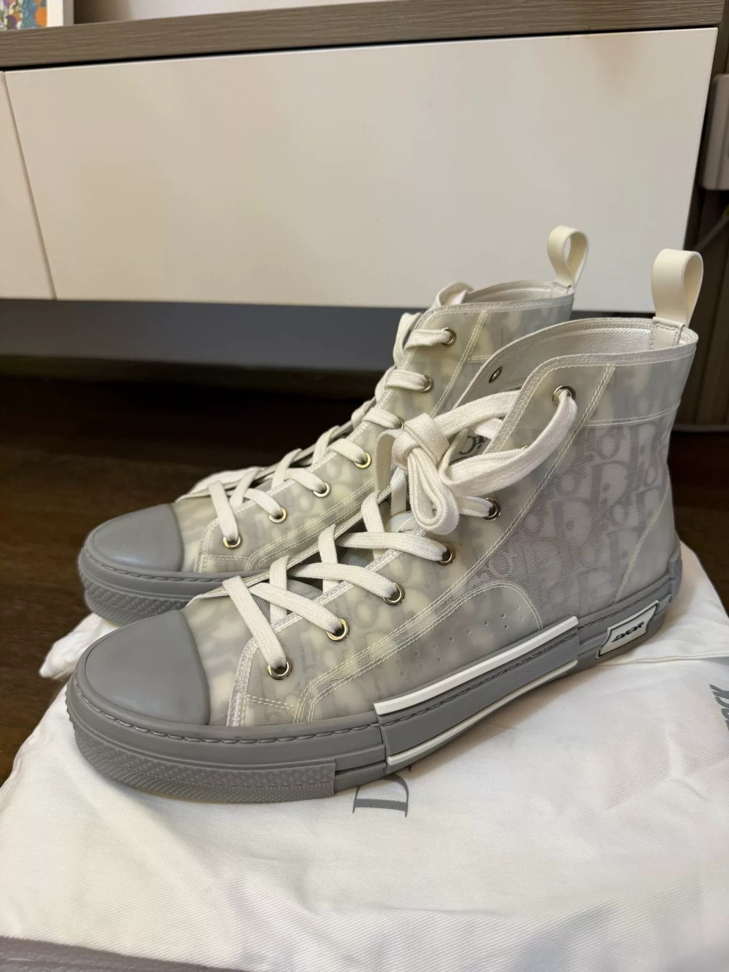 Dior Dior B23 High-Top Sneakers in Gray-Blue Size US 11 / EU 44 - 2 Thumbnail